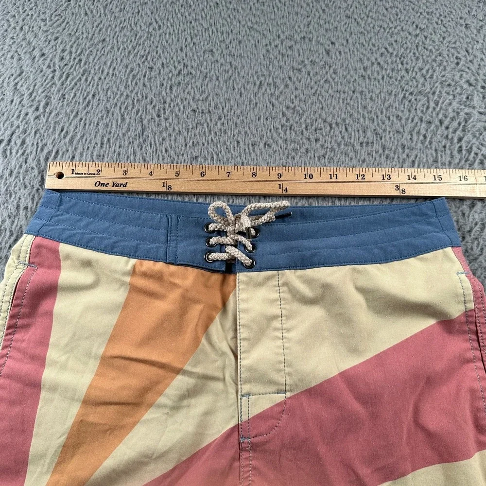 Faherty Boardshorts Mens 29 Lace Up Sunburst Swim Trunks Multicolor Stretch‎